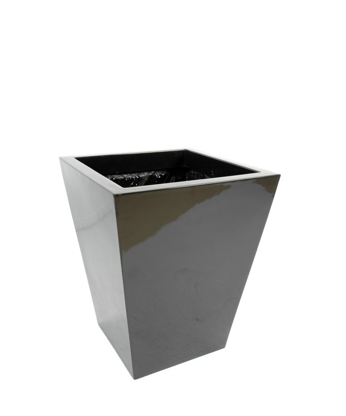 SQUARE POT GLOSS BLACK