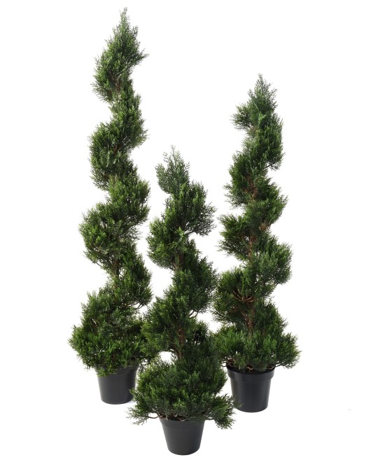 Artificial CYPRESS (juniperus vj) MINI NEW LARGE SPIRAL