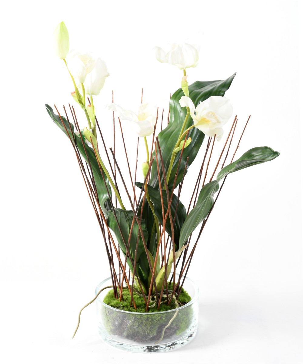 Kunstlik Lycaste orhidee kimp