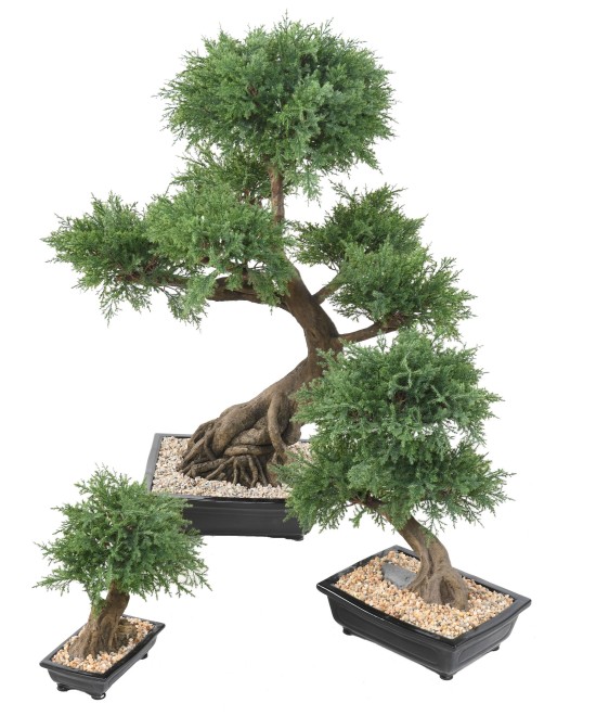 Artificial BONSAI JUNIPERUS IN BOWL