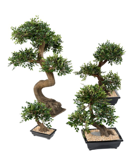 Artificial BONSAI ELM IN BOWL gravel