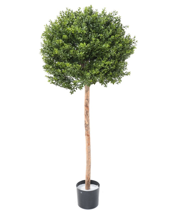 Artificial BOXWOOD RED DAY STEM BALL UV