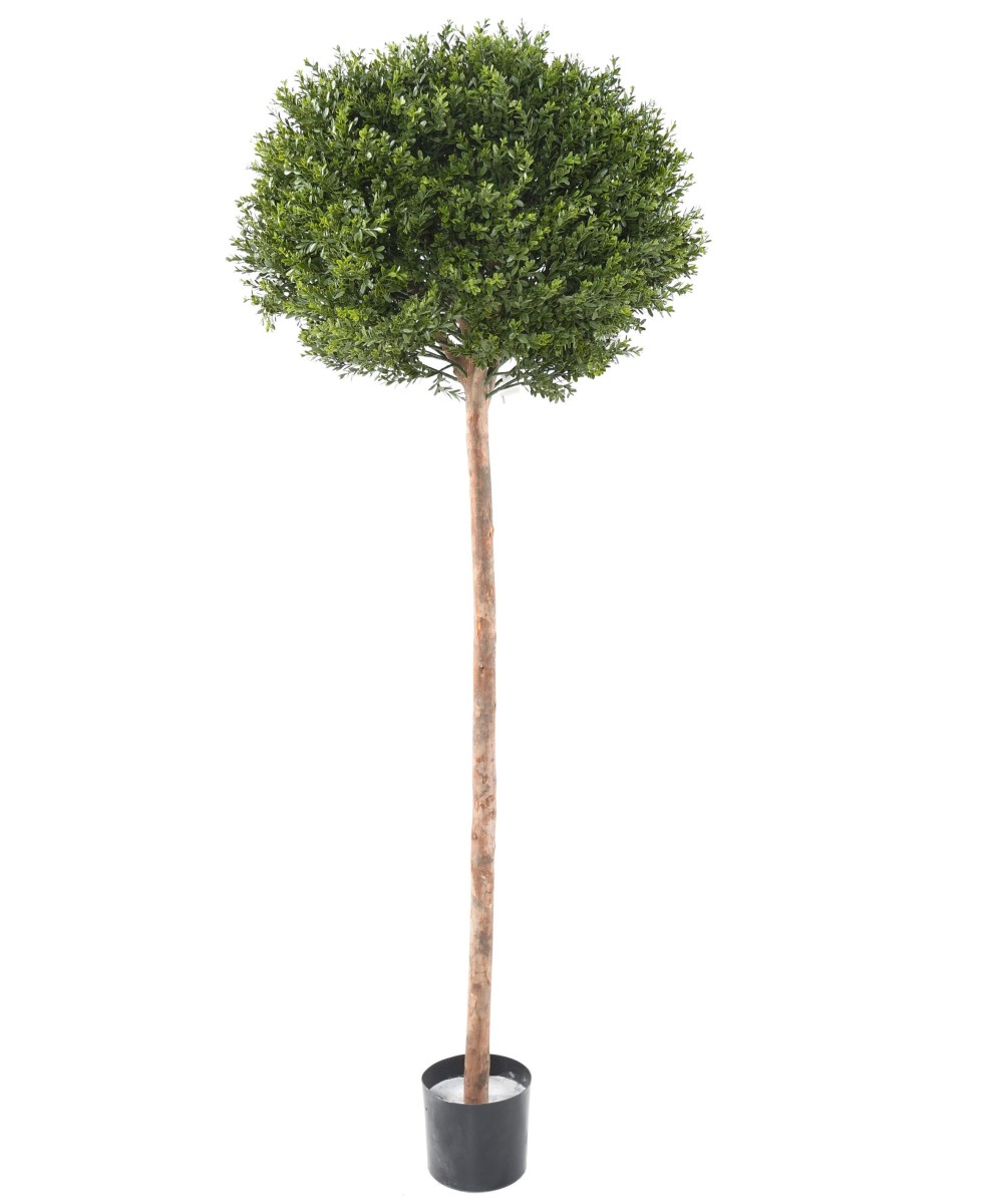 Artificial BOXWOOD RED DAY STEM BALL UV