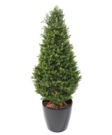 Artificial BOXWOOD RED DAY TOPIARY UV