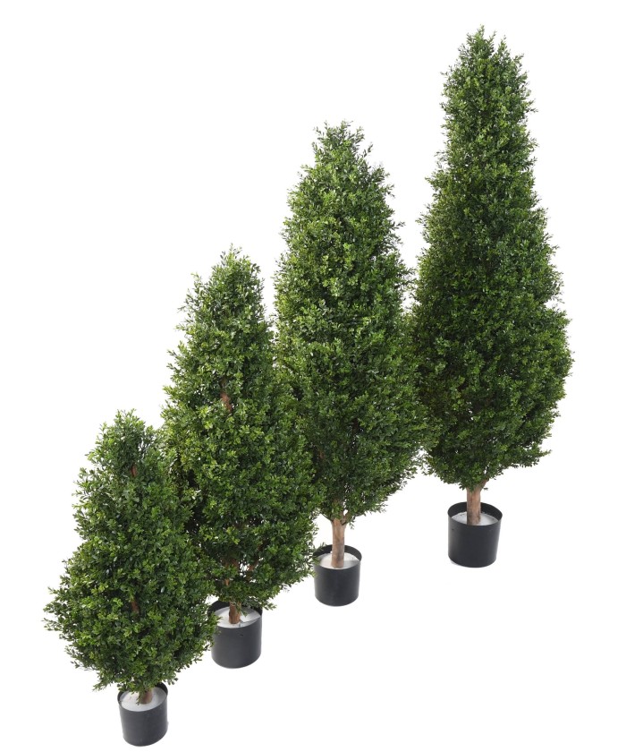 Artificial BOXWOOD RED DAY TOPIARY UV