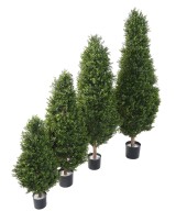 Artificial BOXWOOD RED DAY TOPIARY UV
