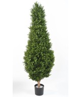 Artificial BOXWOOD RED DAY TOPIARY UV