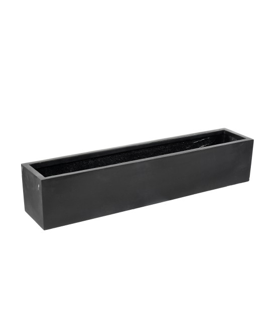 TROUGH PLANTER FIBER 100 BLACK