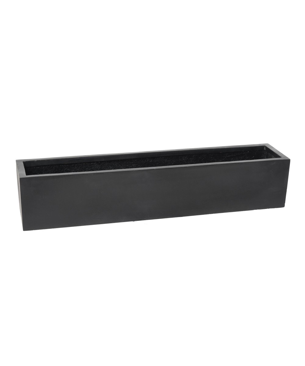 TROUGH PLANTER FIBER 100 BLACK