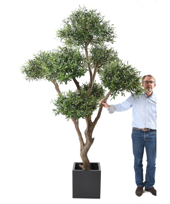 Artificial BONSAI OLIVE TREE MULTI HEAD