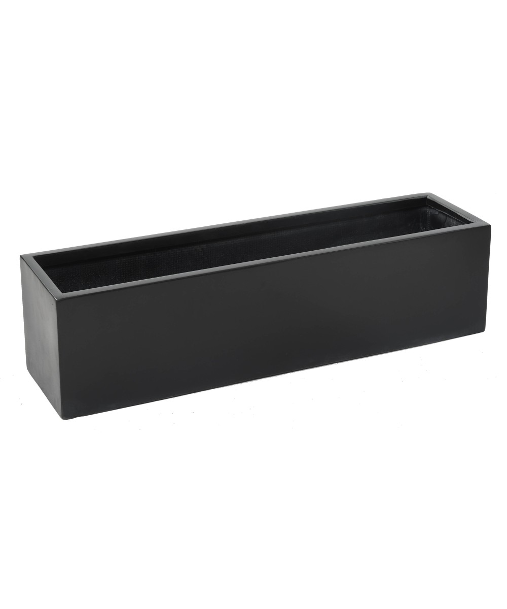 TROUGH PLANTER FIBER 100 BLACK
