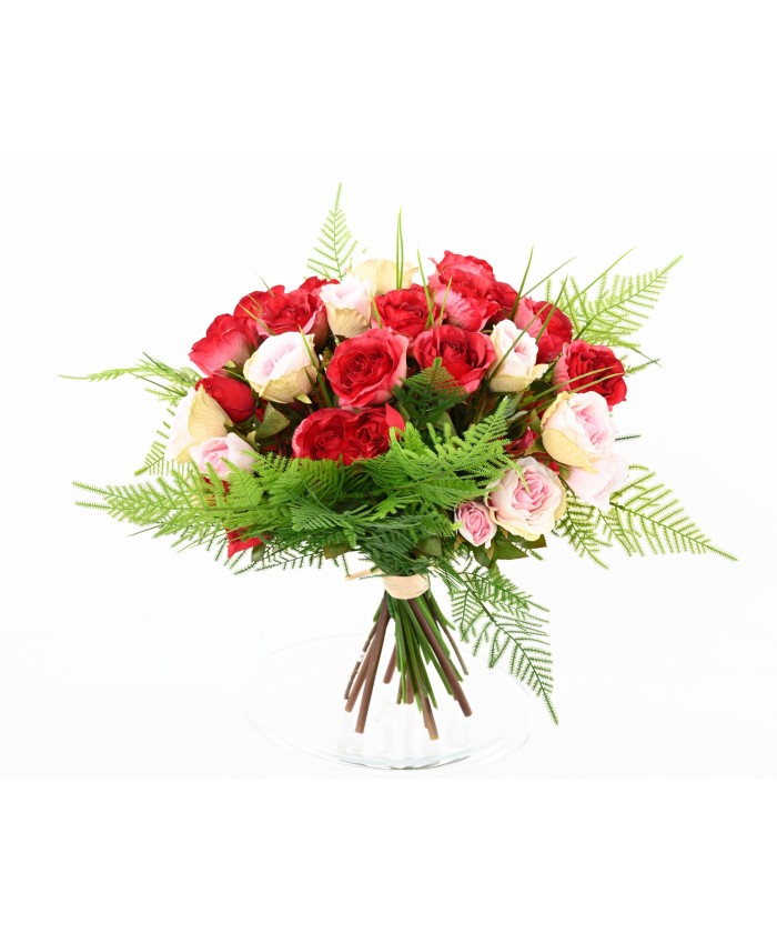 Artificial BOUQUET of Red Roses without vase
