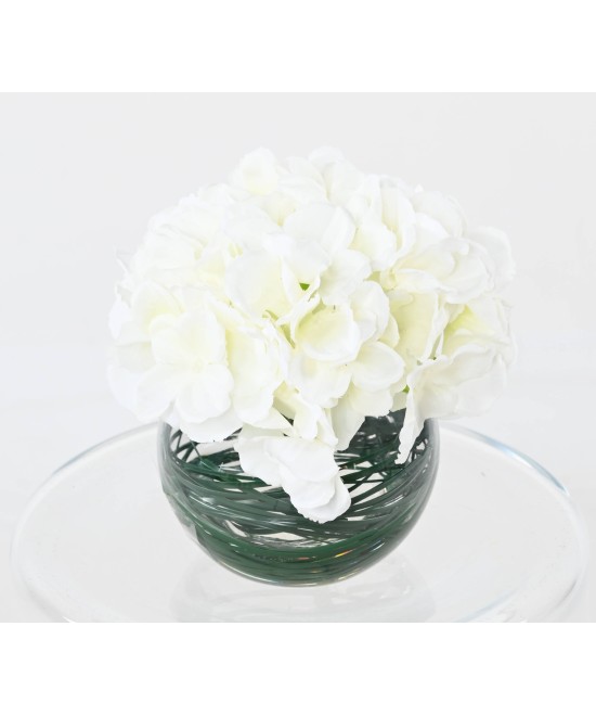 Artificial CENTREPIECE WHITE HYDRANGEA