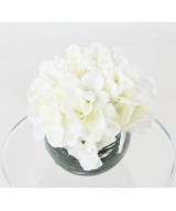 Kunstlik keskosaline valge hortensia