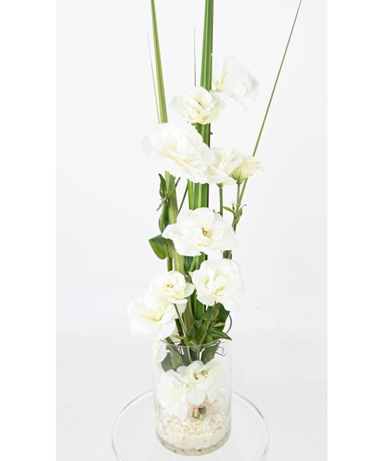 Artificial WHITE LISIANTHUS BOUQUET