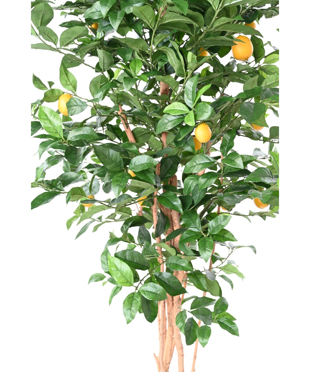 Artificial LEMON TREE NEW IN FIBER CYLINDER