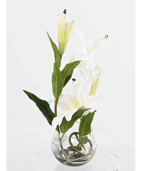 Artificial CENTREPIECE WHITE LILY