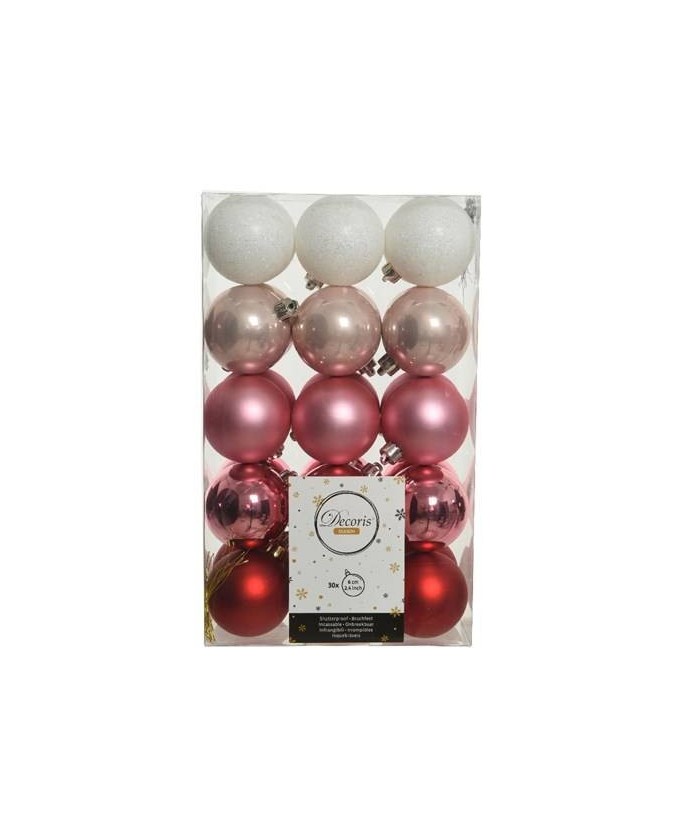 BAUBLE SHATTERPROOF MIXED (box of 30)