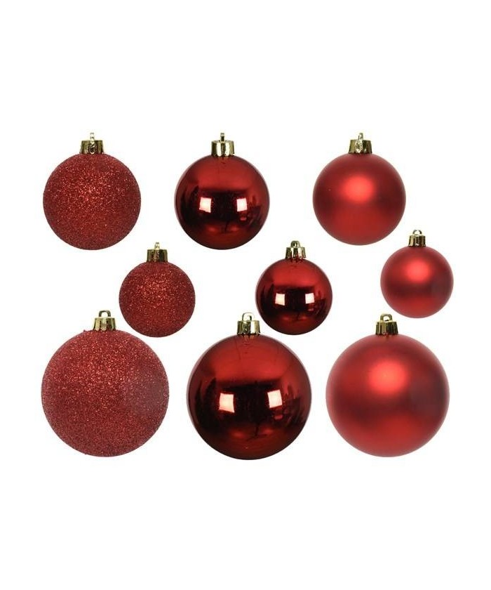 BAUBLE SHATTERPROOF RED (box of 30)