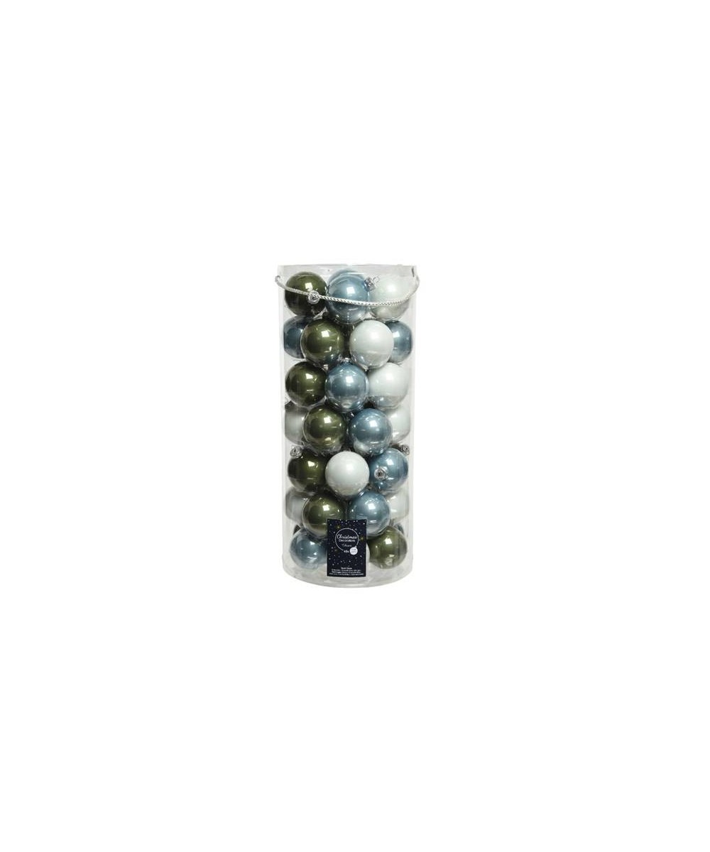 BAUBLE SHINY MIXED GLASS (box of 49)