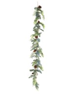 GARLAND NATURAL PINE CONES