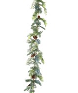 GARLAND NATURAL PINE CONES