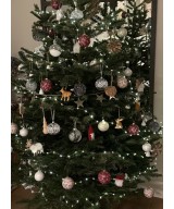 BAUBLE SHINY WHITE/RED FOAM (box of 24)