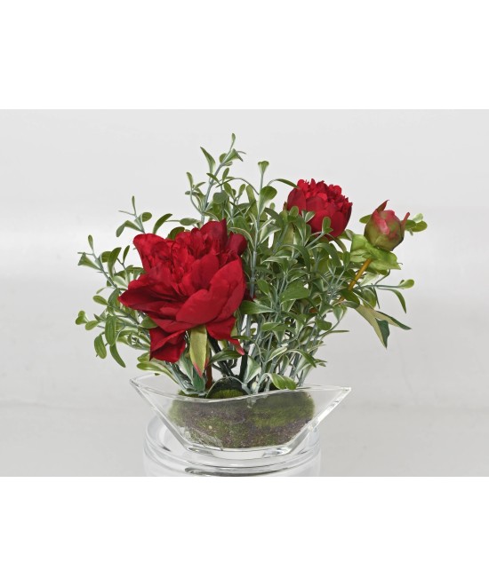 Artificial CENTREPIECE RED PEONY