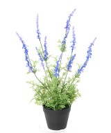 Artificial LAVENDER DENTATA POT