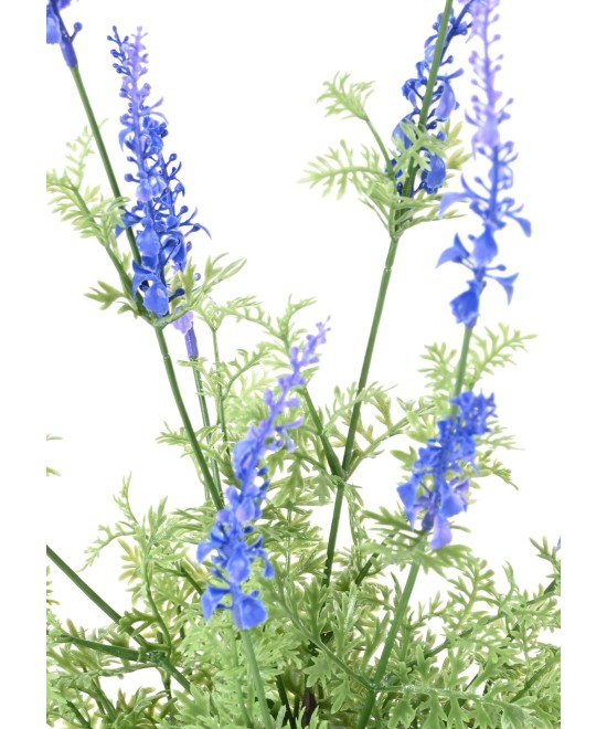 Artificial LAVENDER DENTATA POT
