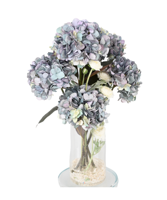 Kunstlik kimp sinine hortensia