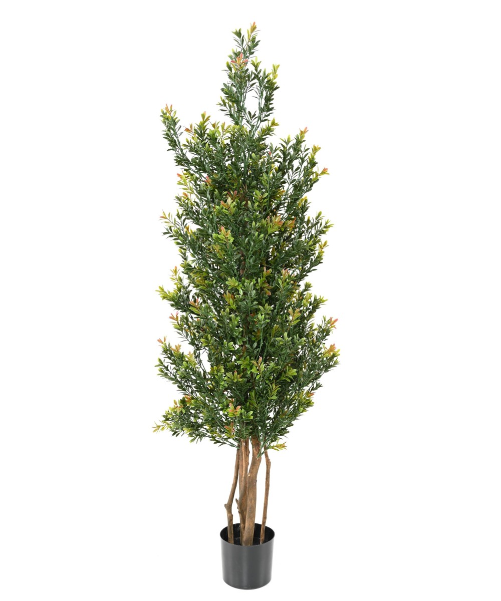 Artificial BOXWOOD RED DAY BUSH UV