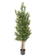 Artificial BOXWOOD RED DAY BUSH UV