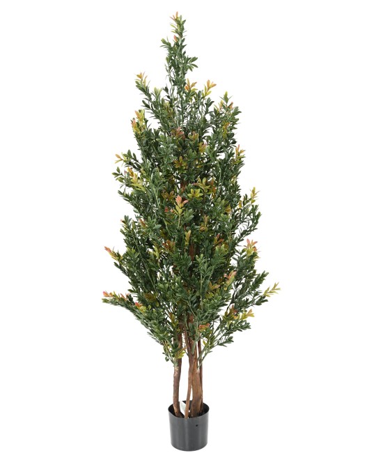 Artificial BOXWOOD RED DAY BUSH UV