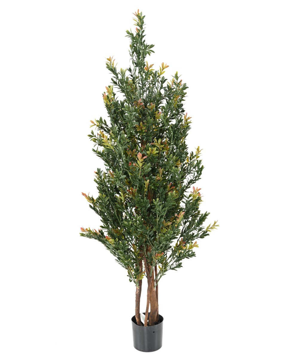 Artificial BOXWOOD RED DAY BUSH UV