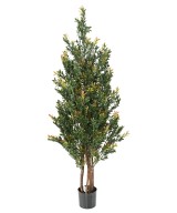 Artificial BOXWOOD RED DAY BUSH UV