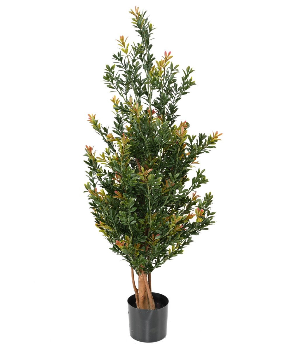 Artificial BOXWOOD RED DAY BUSH UV