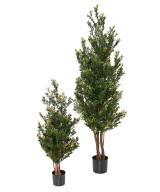 Artificial BOXWOOD RED DAY BUSH UV