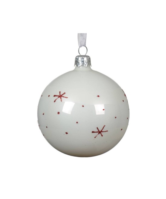 BAUBLE GLASS SMALL SNOWFLAKES (box of 6)