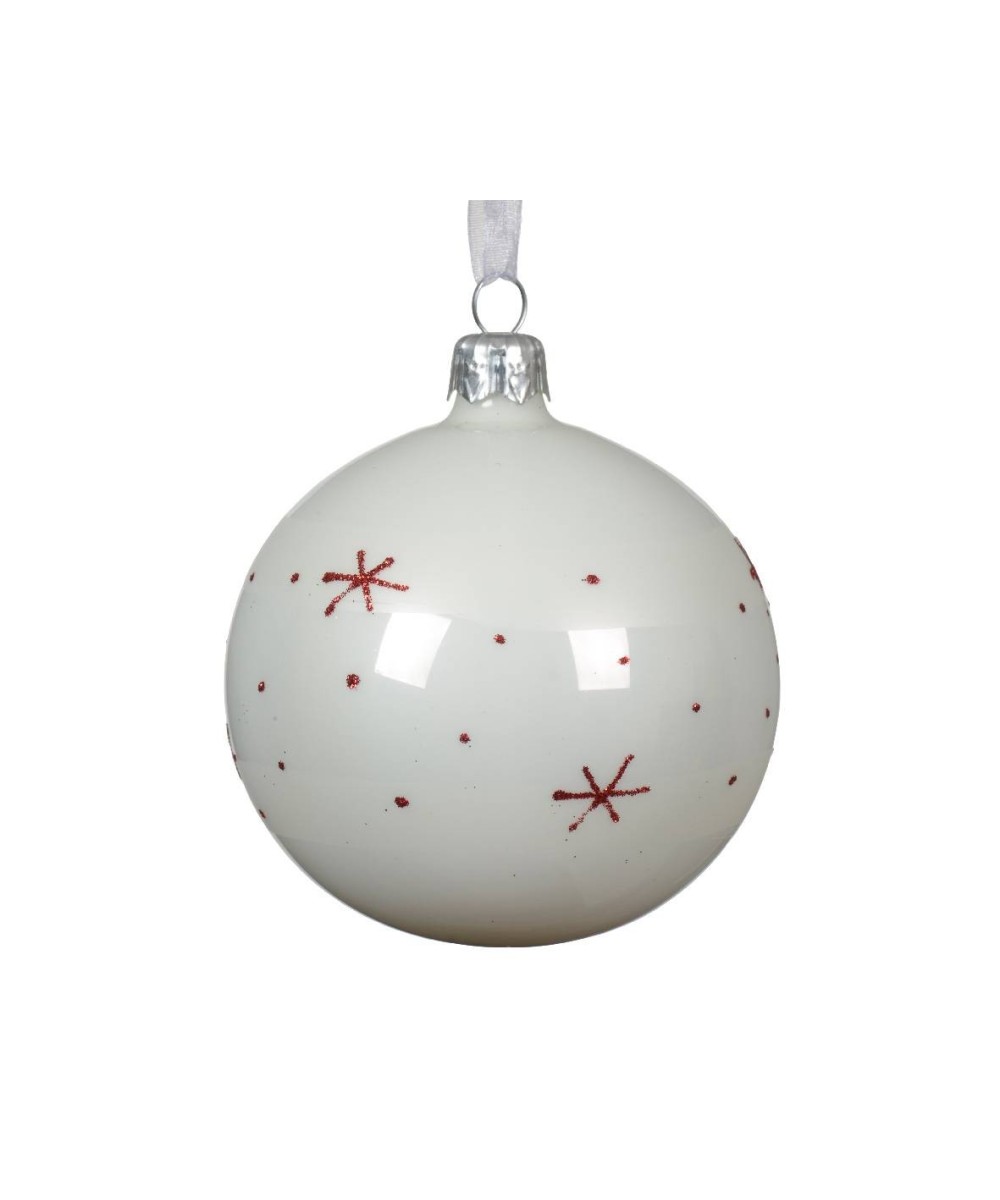 BAUBLE GLASS SMALL SNOWFLAKES (box of 6)