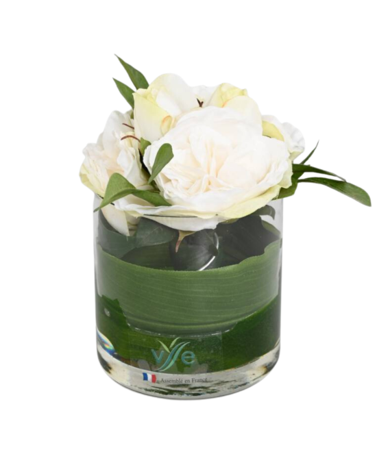 Artificial CENTREPIECE WHITE ROSE