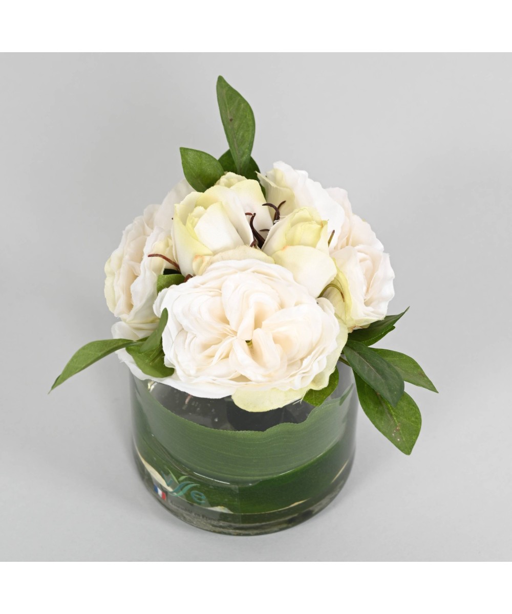 Artificial CENTREPIECE WHITE ROSE