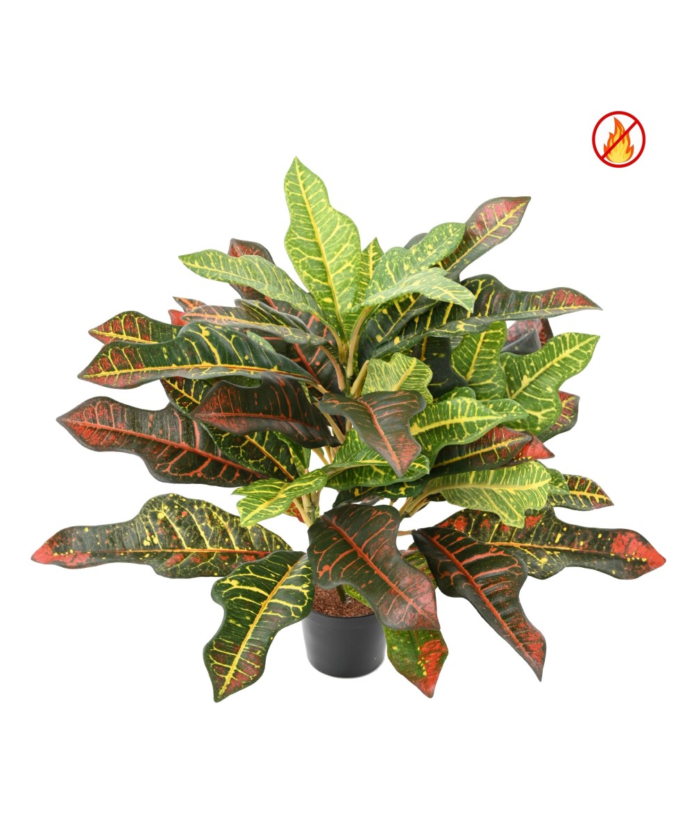 Artificial CROTON 32 POT FR - Fire Resistant