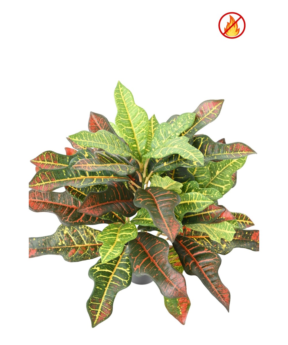 Artificial CROTON 32 POT FR - Fire Resistant