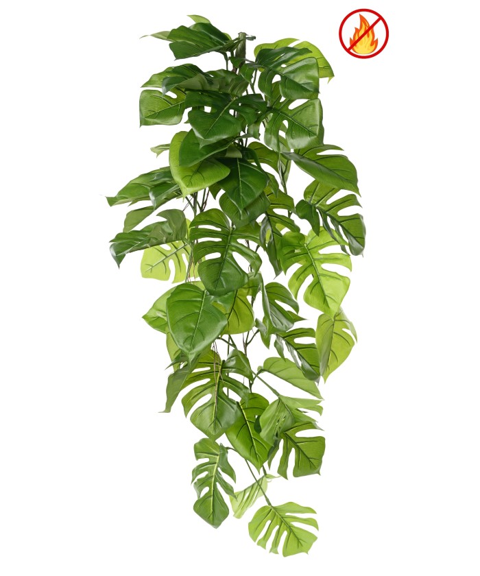 Artificial PHILODENDRON MONSTERA HANGING BUSH 120 FR - Fire Resistant