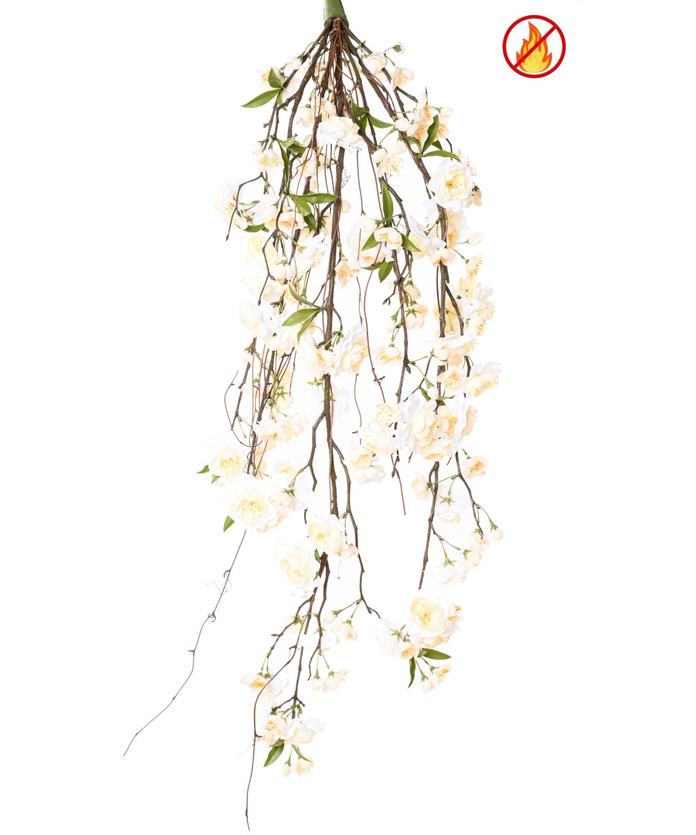 Artificial CHERRY BLOSSOM HANGING BUSH 90 CM FR - Fire Resistant