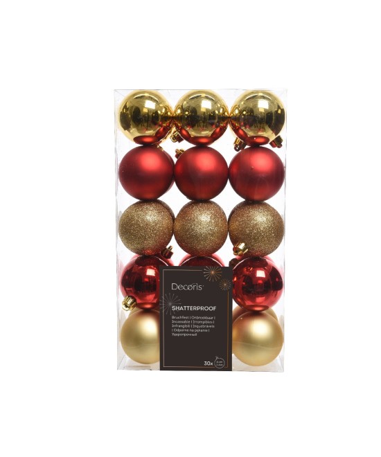 BAUBLE SHATTERPROOF MIXED (box of 30)