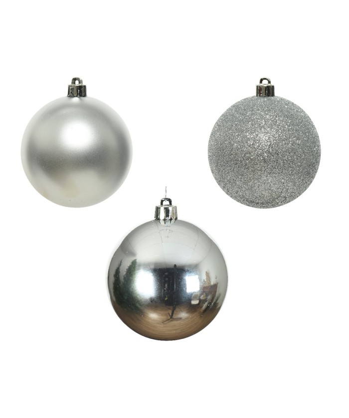 BAUBLE SILVER SHATTERPROOF (box of 10)