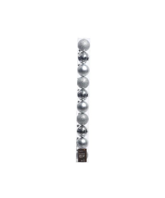 BAUBLE SILVER SHATTERPROOF (box of 10)