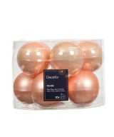 BAUBLE GLASS PEACH (box of 10)